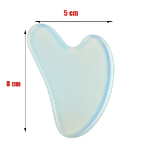 Natural Stone Jade Gouache Scraper Rose Quartz Facial Gua Sha Tools