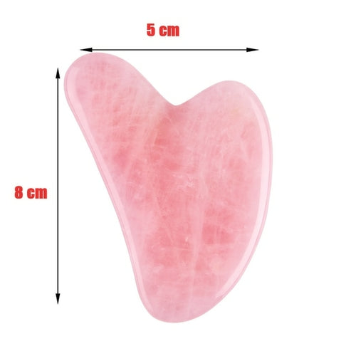 Natural Stone Jade Gouache Scraper Rose Quartz Facial Gua Sha Tools