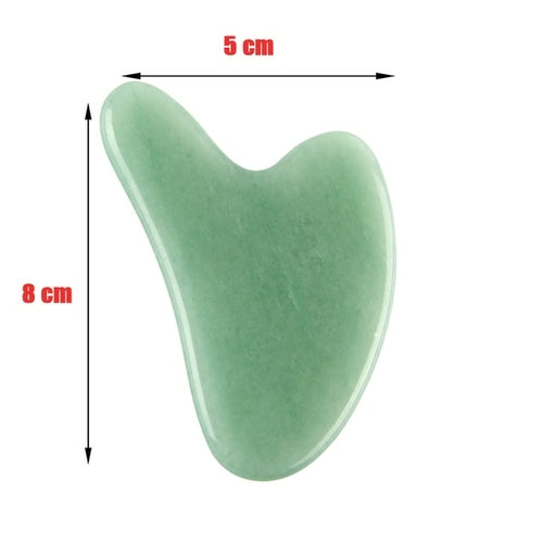 Natural Stone Jade Gouache Scraper Rose Quartz Facial Gua Sha Tools