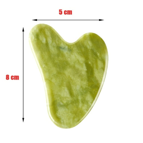 Natural Stone Jade Gouache Scraper Rose Quartz Facial Gua Sha Tools