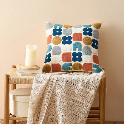 Boho Tufted Throw Pillow Case